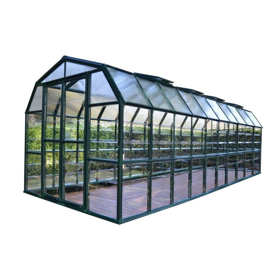 Homebase Greenhouses | Palram 8 X 20Ft Canopia Grand Gardener Greenhouse - Green