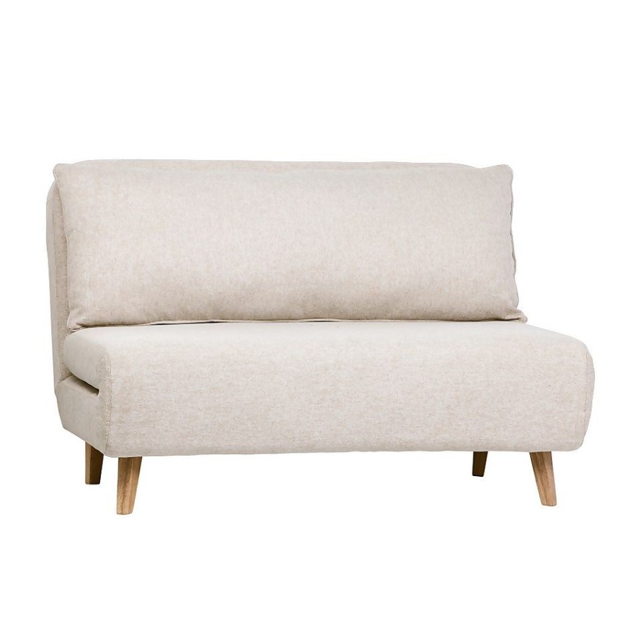 Homebase Sofas And Sofa Beds | Arla Woven Fabric Folding Sofa Bed - Natural