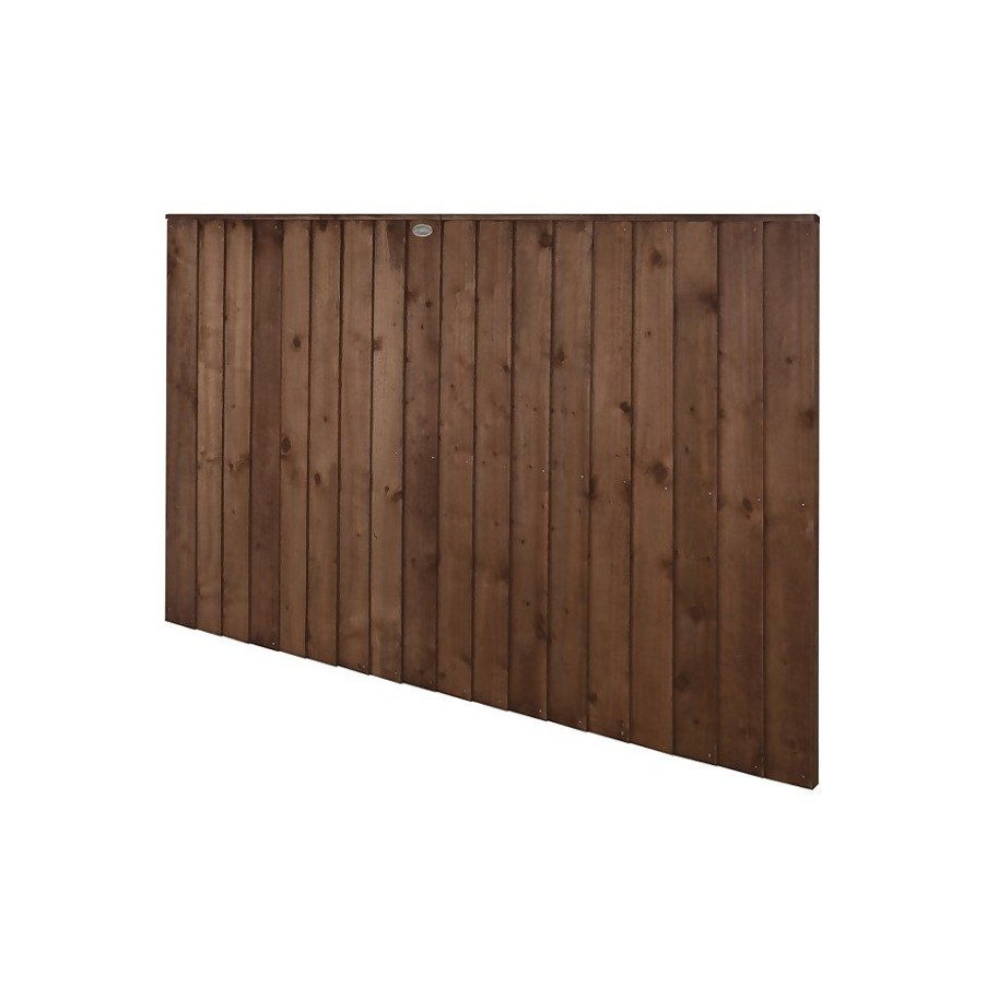 Homebase Garden Fencing | 6Ft X 4Ft (1.828M X 1.218M) Pressure Treated Brown Pressure Treated Closeboard Fence Panel - Pack Of 3 (Home Delivery)