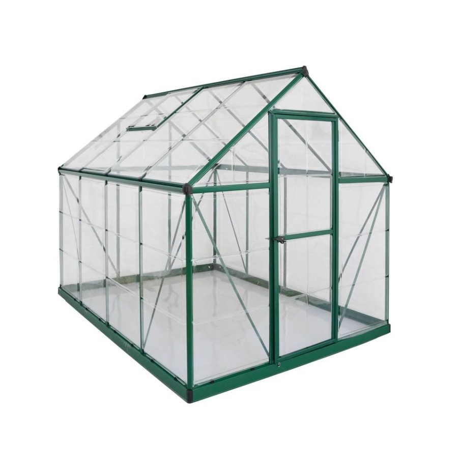 Homebase Greenhouses | Palram 6 X 8Ft Canopia Harmony Greenhouse - Green