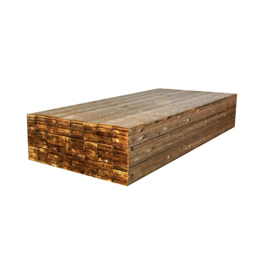 Homebase Garden Decking | Metsa Wood Softwood Deck Board 2.4M (26 X 144 X 2400Mm)