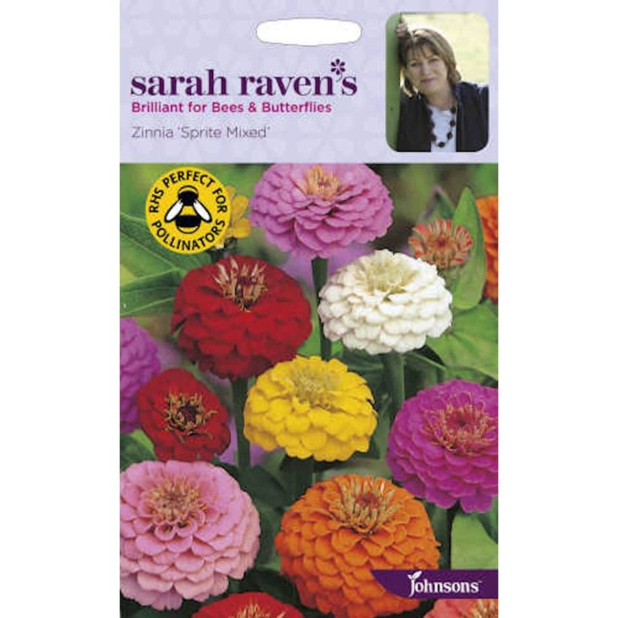 Homebase Seeds | Sarah Ravens Zinnia Sprite Mixed Seeds