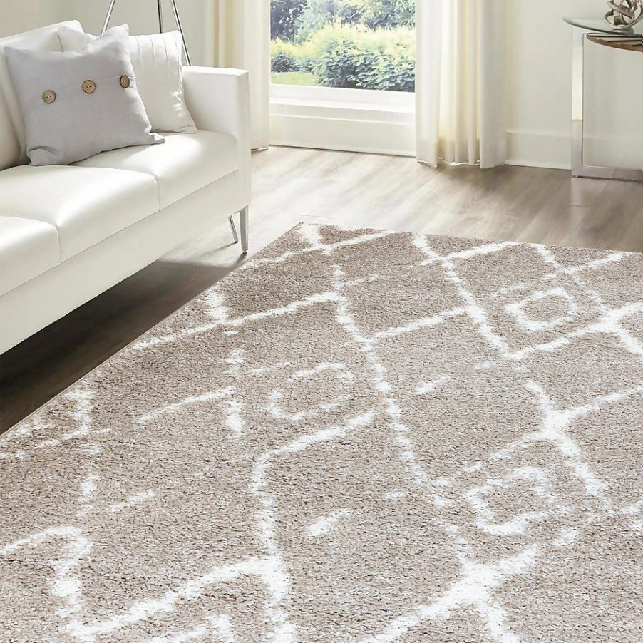 Homebase Rugs | Deluxe Berber Rug - Latte - 160X230Cm