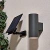 Homebase Solar Garden Lights | Solar Led Up & Down Wall Light - Anthracite