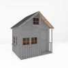 Homebase Garden Buildings | Country Living 7Ft X 5Ft Premium Sandon Double Storey Playhouse With Veranda Painted + Installation - Thorpe Towers Grey