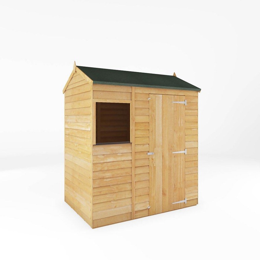 Homebase Garden Sheds | Mercia 6 X 4Ft Overlap Reverse Apex Shed