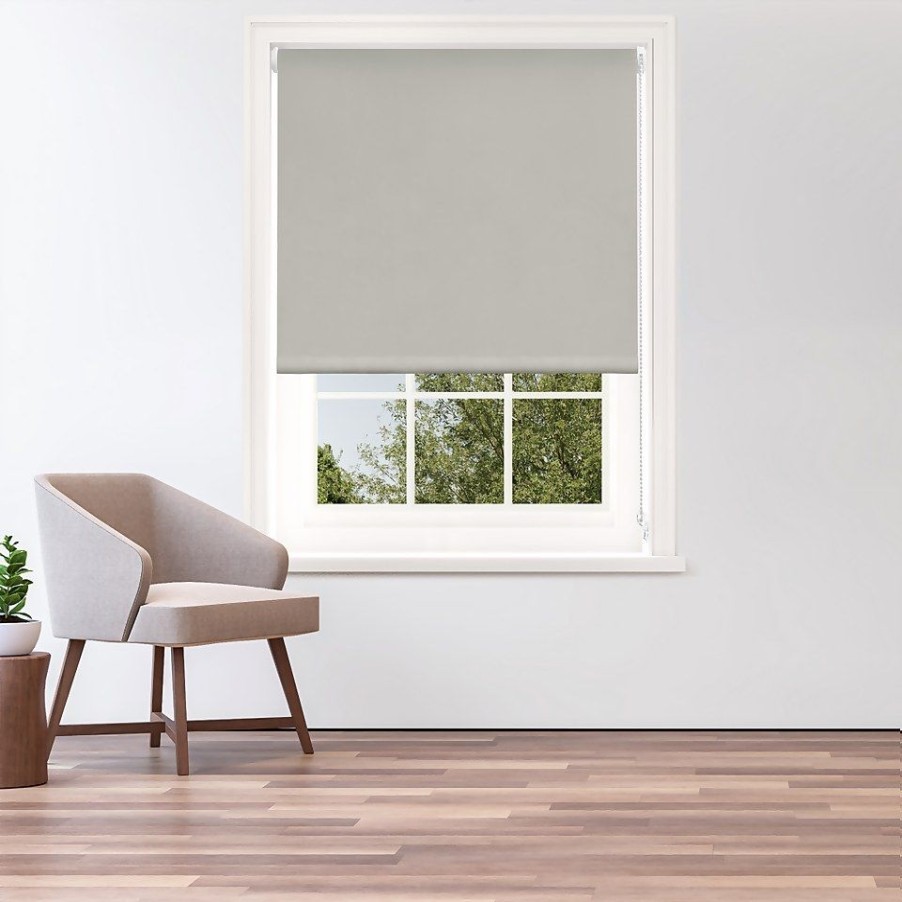 Homebase Storage & Home Deals | Grey Blackout Roller Blind - 180Cm