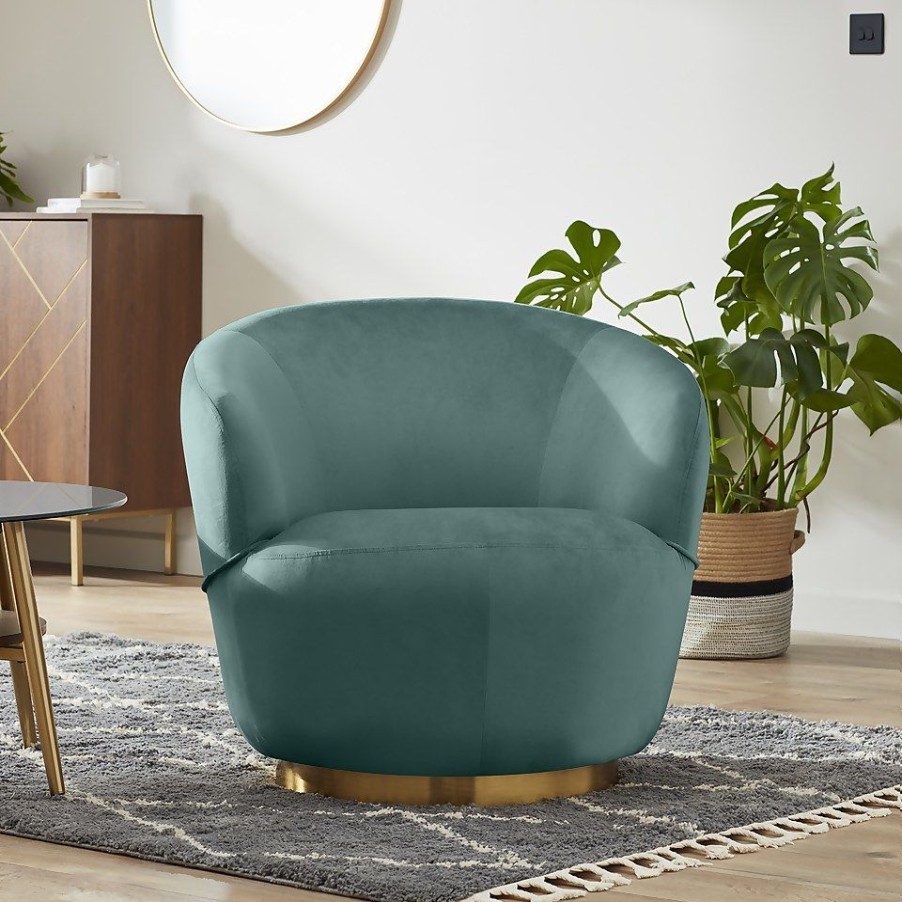 Homebase Chairs | Roly Round Swivel Tub Chair - Teal