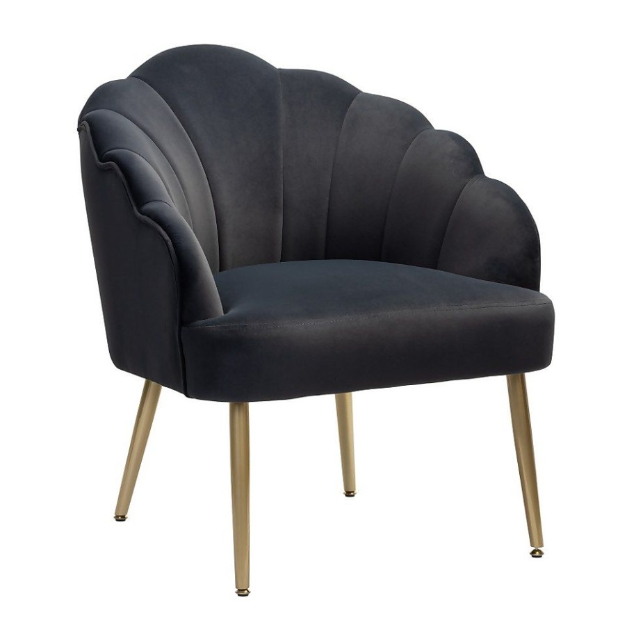 Homebase Chairs | Sophia Scallop Accent Chair - Midnight