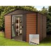 Homebase Garden Sheds | Yardmaster 10X8Ft Woodgrain Shed & Floor Frame