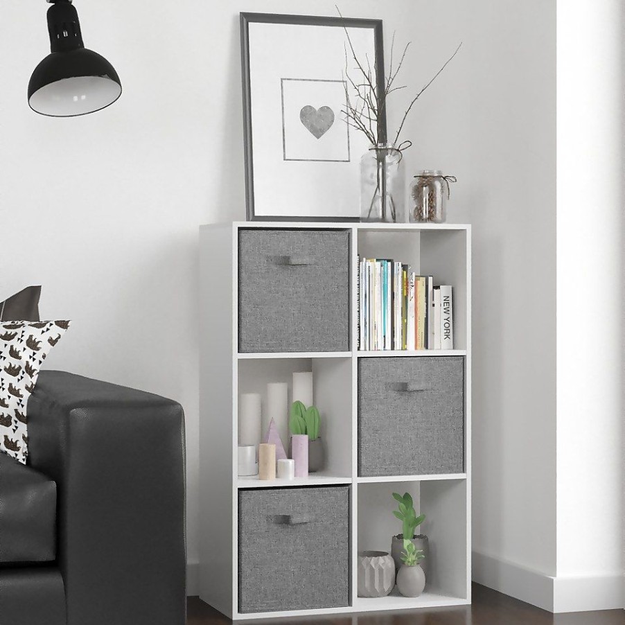 Homebase Cube Storage | Living Elements Compact Cube Premium Woven Insert - Silver