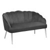 Homebase Sofas And Sofa Beds | Sophia Scallop Occasional Sofa - Grey