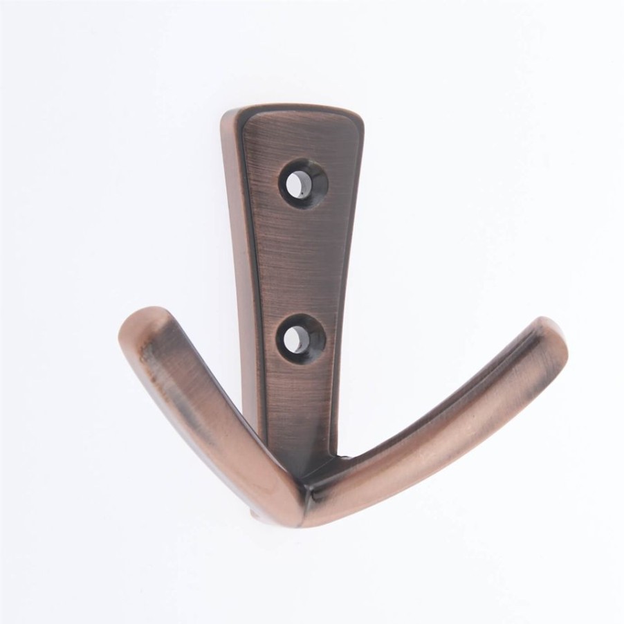 Homebase Hallway Furniture | Modern Twin Hook - Antique Copper