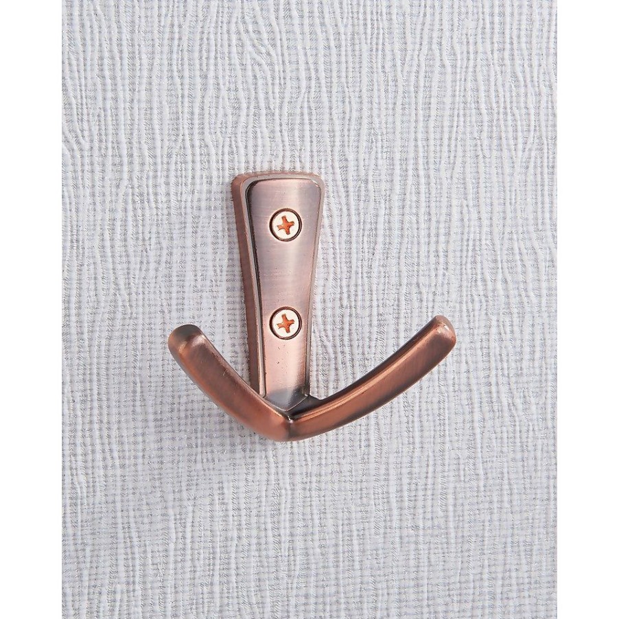 Homebase Hallway Furniture | Modern Twin Hook - Antique Copper