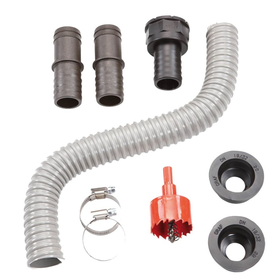 Homebase Garden Hoses & Watering | Garantia Flex-Comfort Connection Set 1 1/4 - Grey