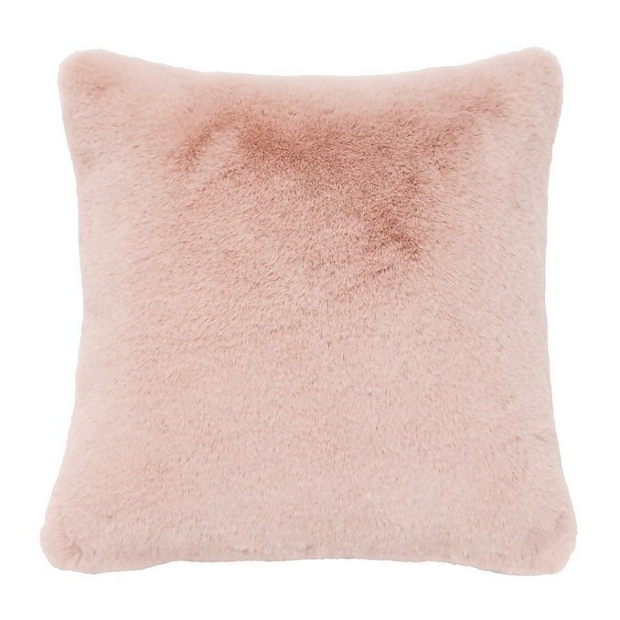 Homebase Cushions | Faux Fur Rabbit Cushion - 45X45Cm - Blush