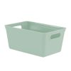 Homebase Storage Containers | Small Plastic Storage Tray - Sage Green - 4L