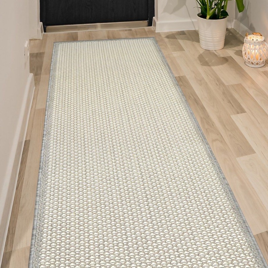 Homebase Rugs | Relay Recycled Indoor/Outdoor Rug - Grey Border - 60X230Cm