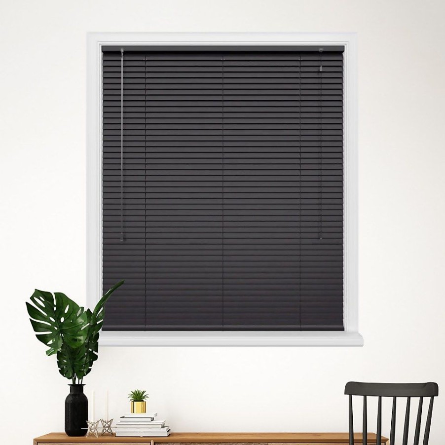 Homebase Storage & Home Deals | Black 25Mm Aluminium Venetian Blind - 60X152Cm