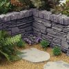 Homebase Lawn & Garden Edging | Stylish Stone Daleside Walling Half Block - Slate