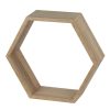 Homebase Storage & Home Deals | Hexagon Wall Shelf - Sanoma Oak