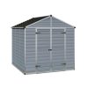 Homebase Garden Sheds | 8X8Ft Palram Skylight Dark Grey Apex Shed