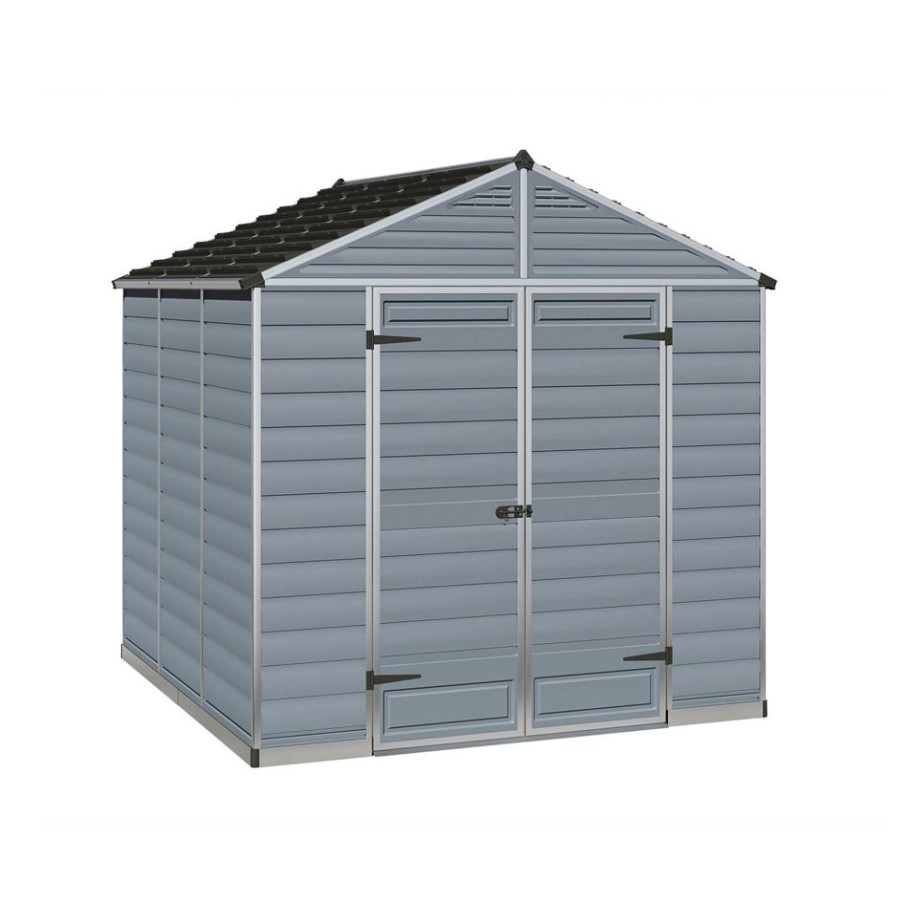 Homebase Garden Sheds | 8X8Ft Palram Skylight Dark Grey Apex Shed