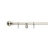 Homebase Curtain Poles & Tracks | Silver Extendable Curtain Pole With Ball Finial - 170-300Cm (Dia 13/16Mm)