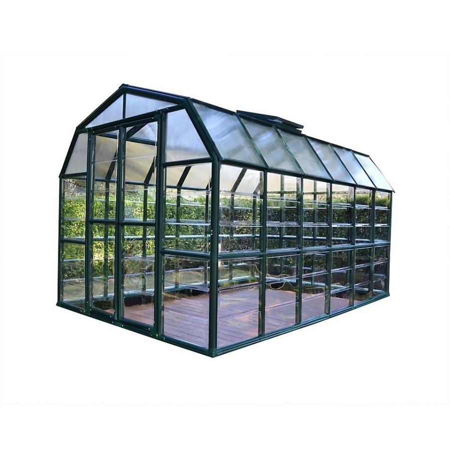 Homebase Greenhouses | Palram 8 X 12Ft Canopia Grand Gardener Greenhouse - Green