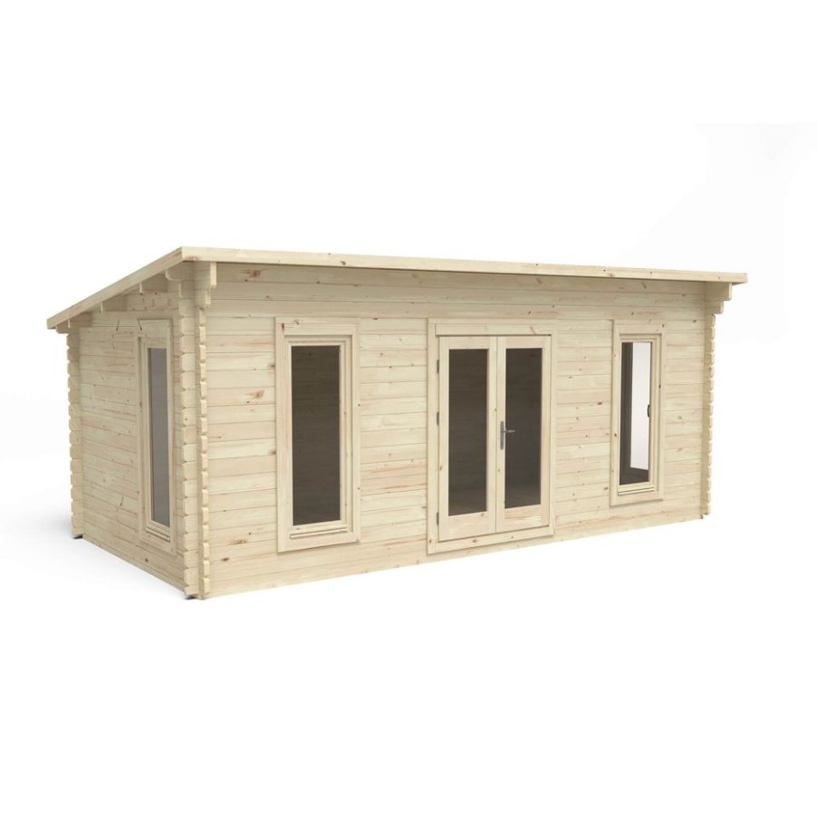 Homebase Garden Buildings | Forest Arley 6.0M X 3.0M Log Cabin Double Glazed 24Kg Polyester Felt, Plus Underlay - Installation Included