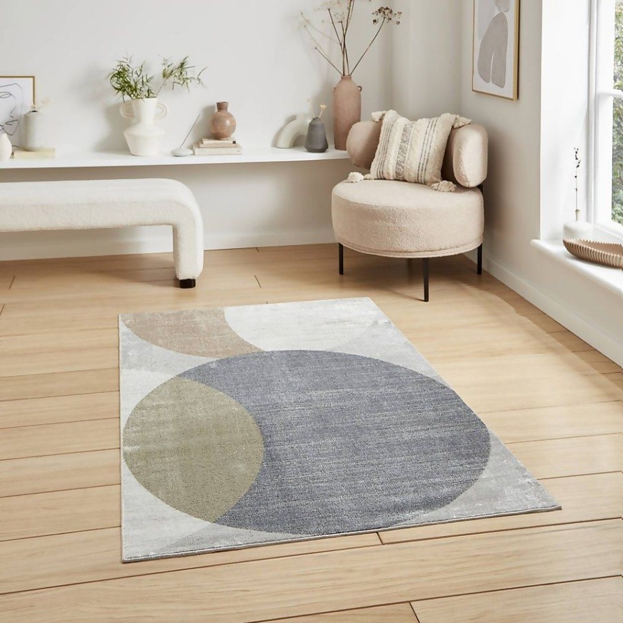 Homebase Storage & Home Deals | Valencia Circle Rug - Multicoloured - 120X170Cm