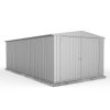 Homebase Garden Sheds | Absco 10 X 20Ft Utility Workshop Apex Metal Shed - Zinc