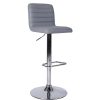 Homebase Dining Room Furniture | Chet Height Adjustable Faux Leather Bar Stool - Grey