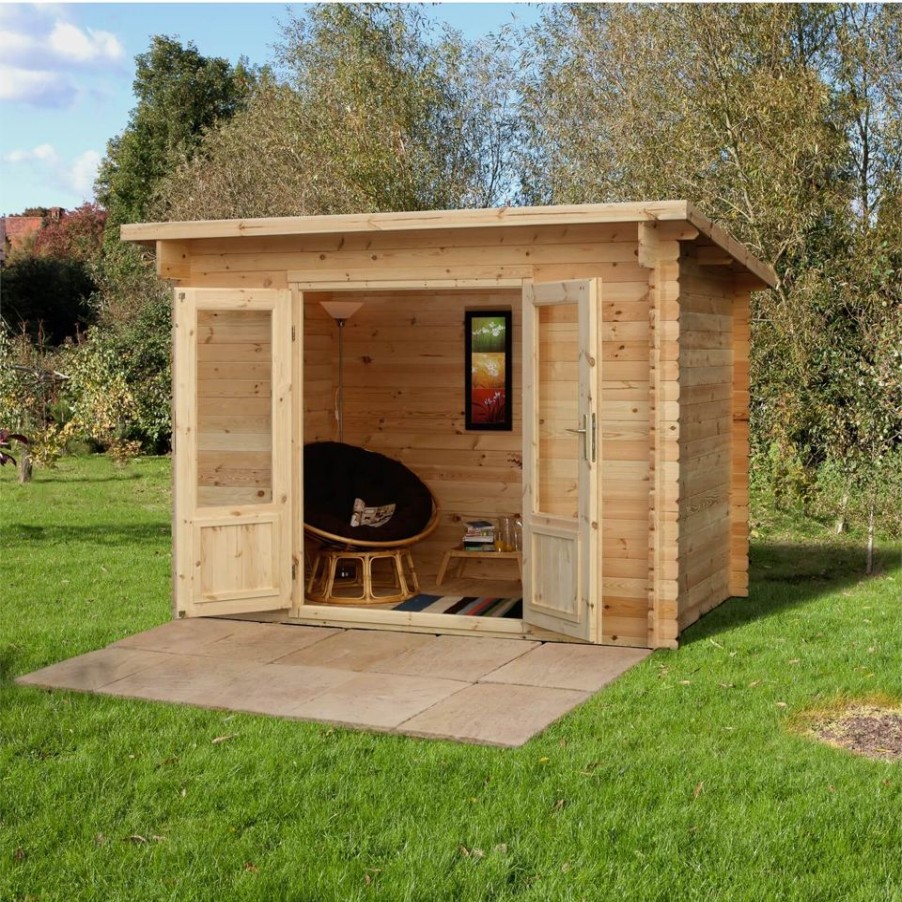 Homebase Log Cabins | Forest Harwood 3.0M X 2.0M Log Cabin 24Kg Felt No Underlay - Installation Included