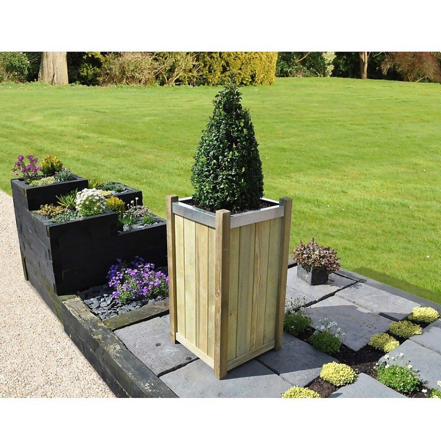 Homebase Garden Planters | Forest Garden Wooden Slender Planter