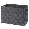 Homebase Storage Containers | Medium Felt Storage Basket - Grey