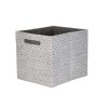 Homebase Cube Storage | Clever Cube Patterned Fabric Insert - Grey Jacquard