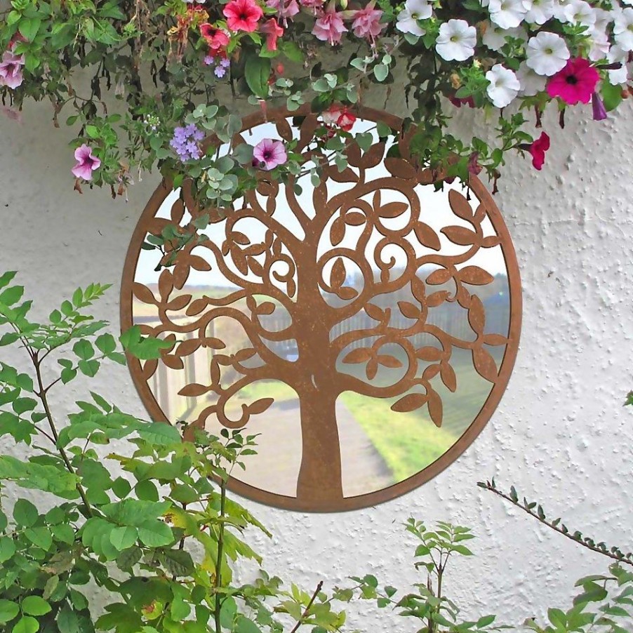 Homebase Mirrors | Mirroroutlet Round Garden Mirror - 60Cm