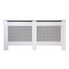 Homebase Hallway Furniture | Radiator Cover With Diamond Lattice Design In White - Extra Large