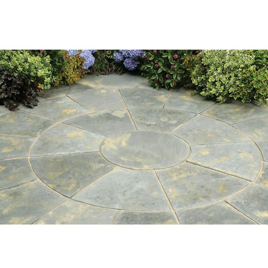 Homebase Paving Stones & Slabs | Stylish Stone Chantry Circle Kit 2.4M - Antique