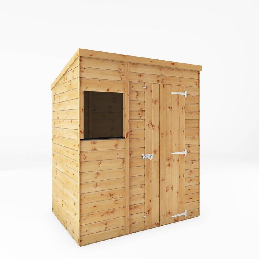 Homebase Garden Sheds | Mercia 6Ft X 4Ft Premium Shiplap Pent Shed