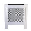 Homebase Hallway Furniture | Radiator Cover With Diamond Lattice Design In White - Mini