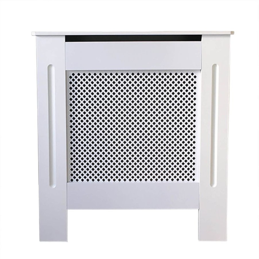 Homebase Hallway Furniture | Radiator Cover With Diamond Lattice Design In White - Mini