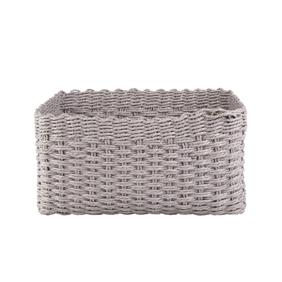 Homebase Storage Containers | Paper Rope Basket - Grey