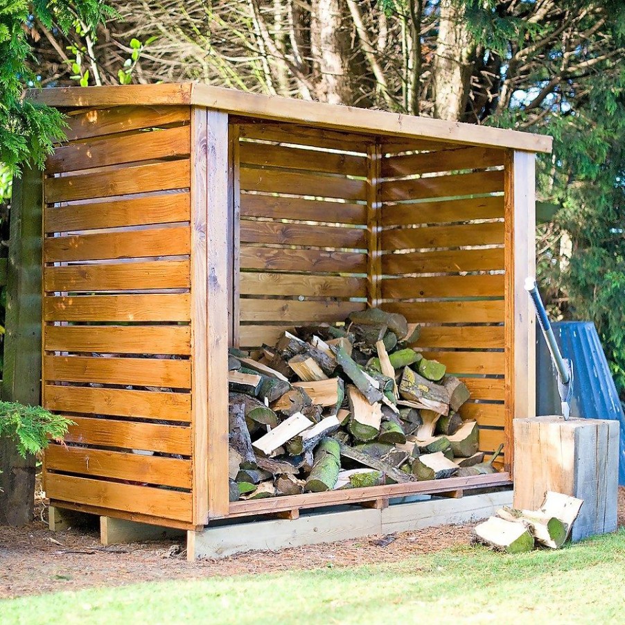 Homebase Garden Storage | Shire Heavy Duty Log Storage 6 X 3Ft