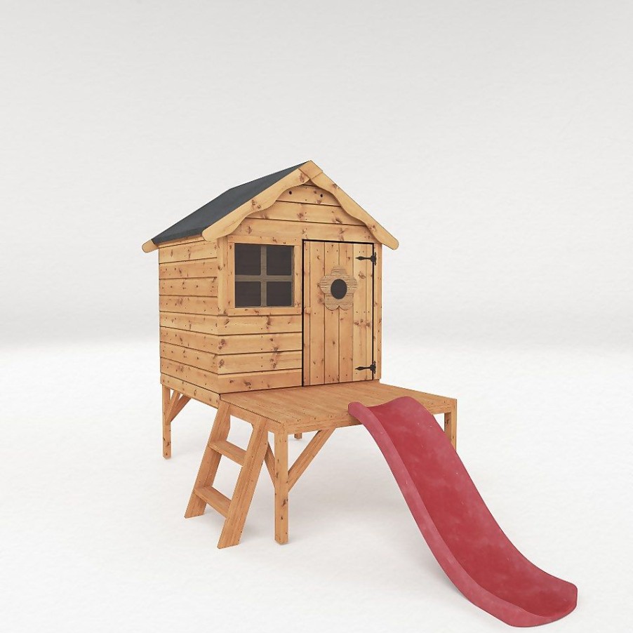 Homebase Garden Buildings | Mercia 7 X 9'4Ft Snug Wooden Playhouse Tower & Slide - Installation Included