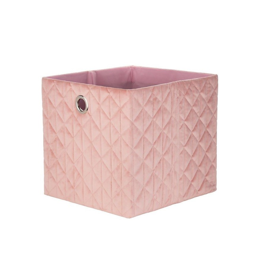 Homebase Cube Storage | Clever Cube Quilted Velvet Insert - Blush Pink