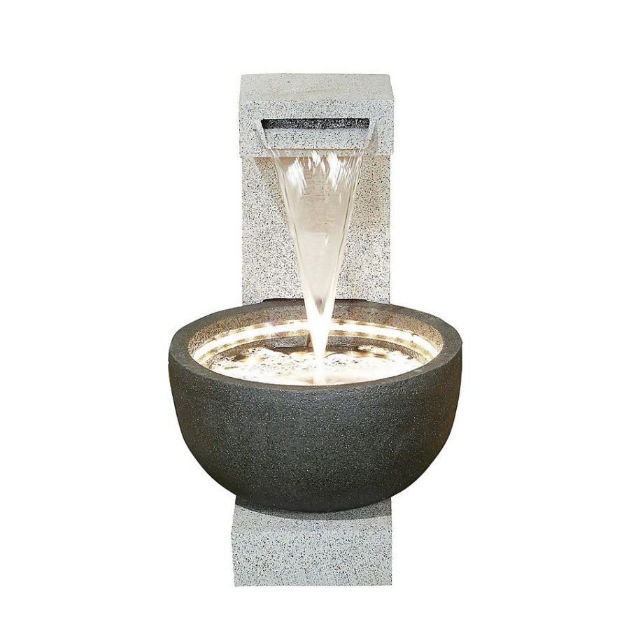 Homebase Water Features | Stylish Fountain Solitary Pour Water Feature With Leds