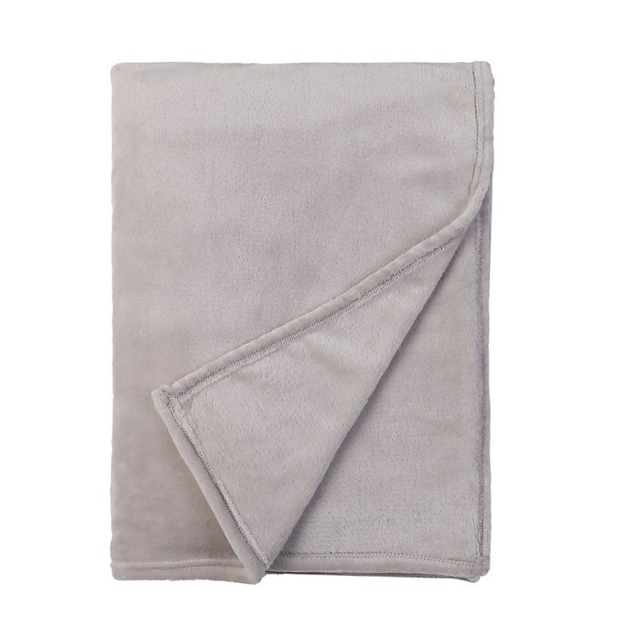 Homebase Bedspreads And Throws | Fleece Throw 150X200Cm - Mink