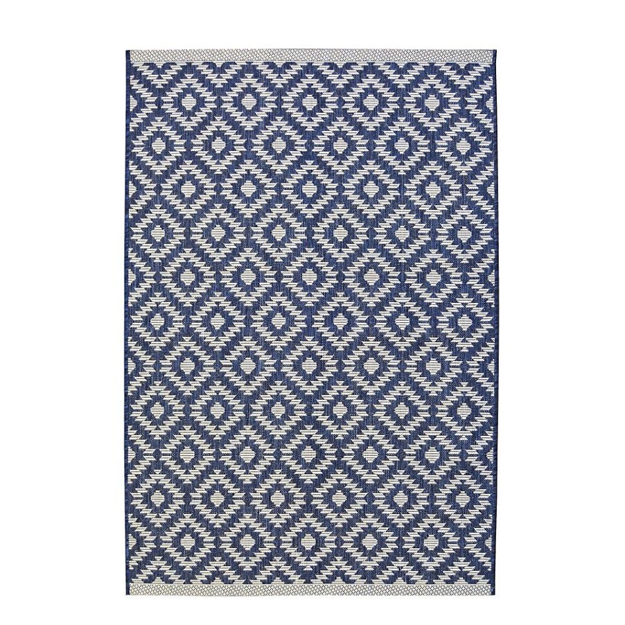 Homebase Rugs | Indoor Outdoor Geo Rug - Navy - 120X170Cm